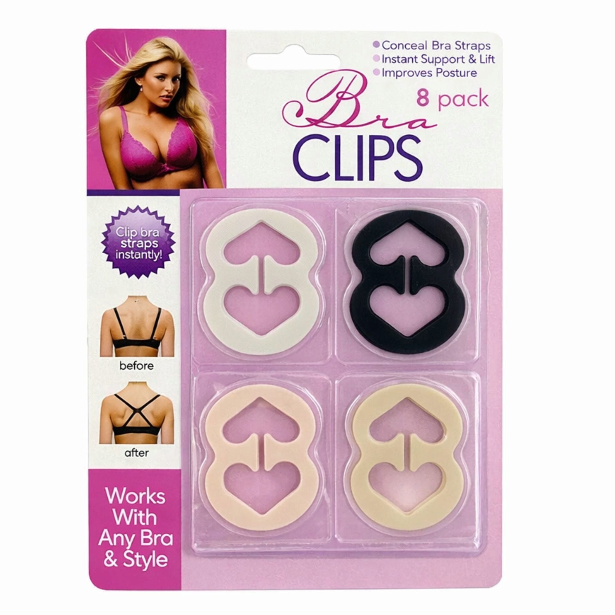 Bulk 24-Pack: Bra Clips Set