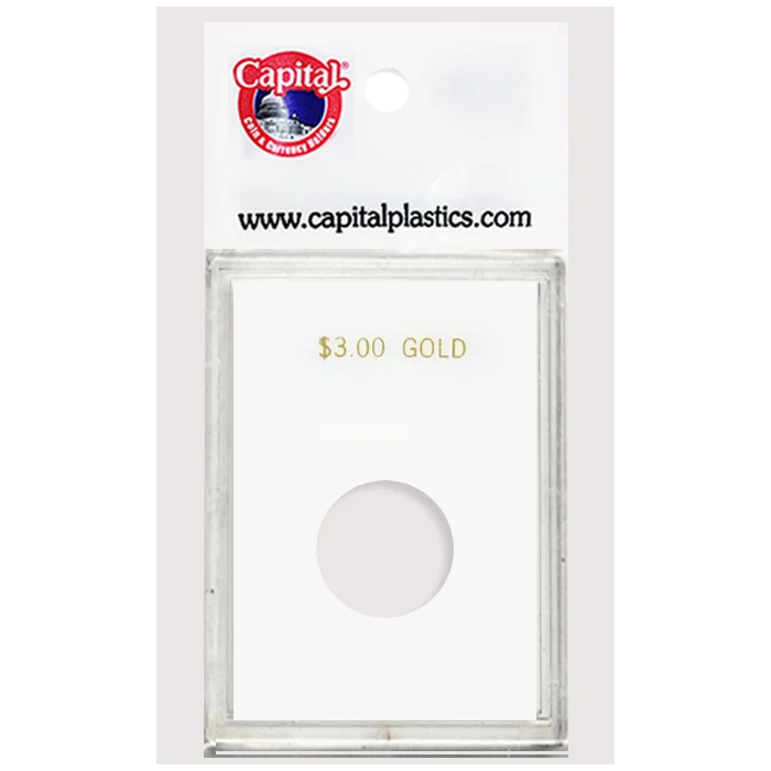 Capital Plastics Caps Coin Holder - $3 Gold