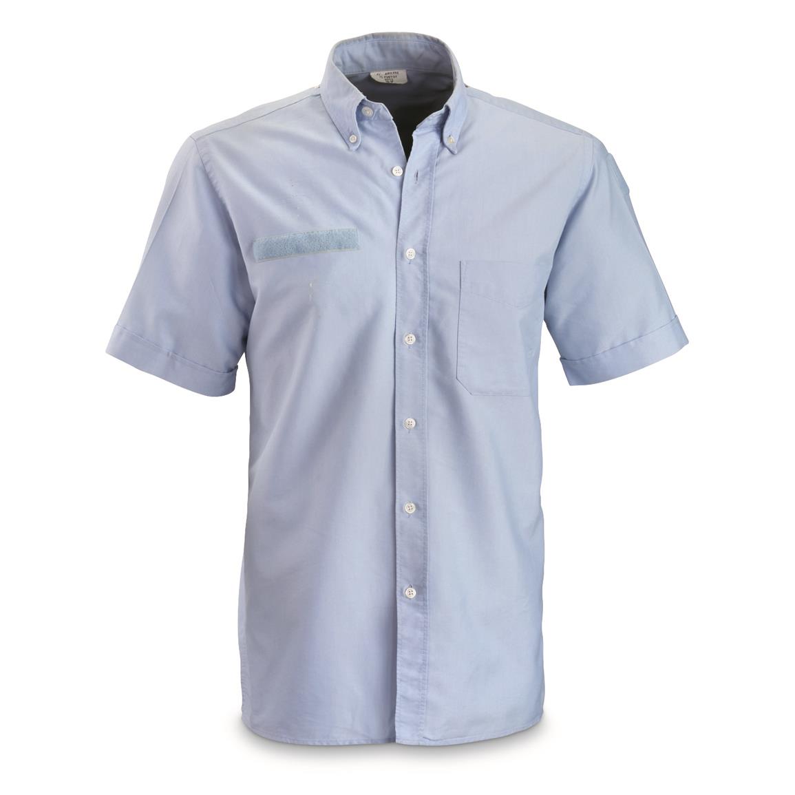 French Military Surplus Short Sleeve Service Shirts, 3 Pack, New — 2XL