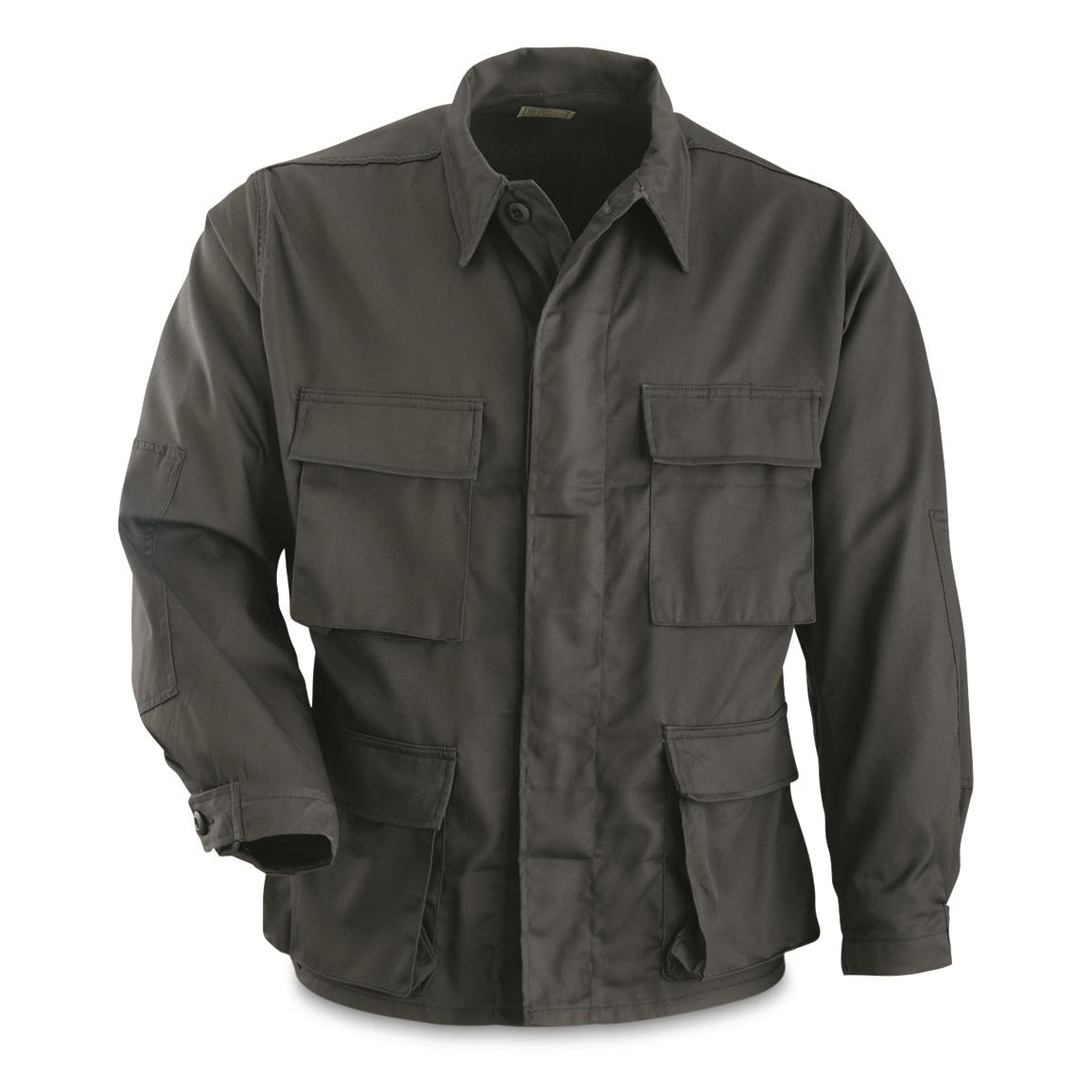 U.S. Municipal Surplus BDU Jackets, 4 Pack, New — XS Regular / Black