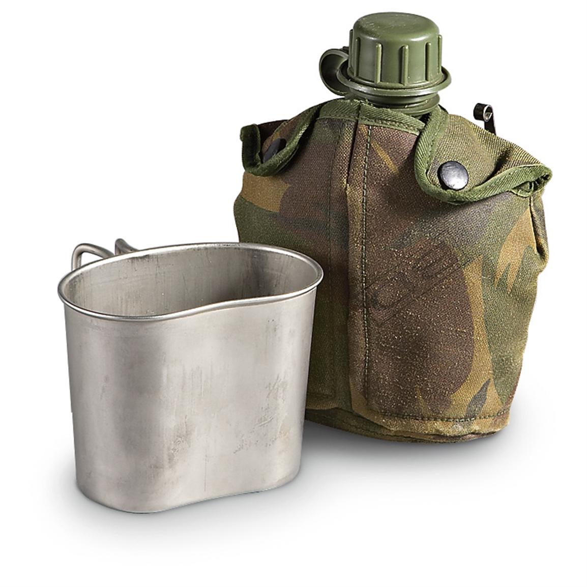Dutch Military Surplus 1 Quart Canteen, New