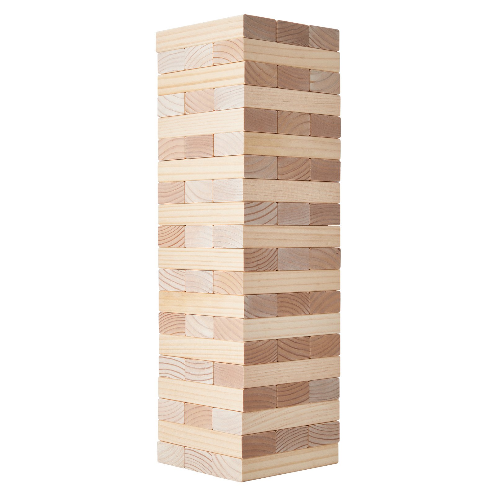 Tumbling Timber Toy 60 Blocks Giant Tumble Tower Blocks Game Pine Wood Bag — Natural Wood