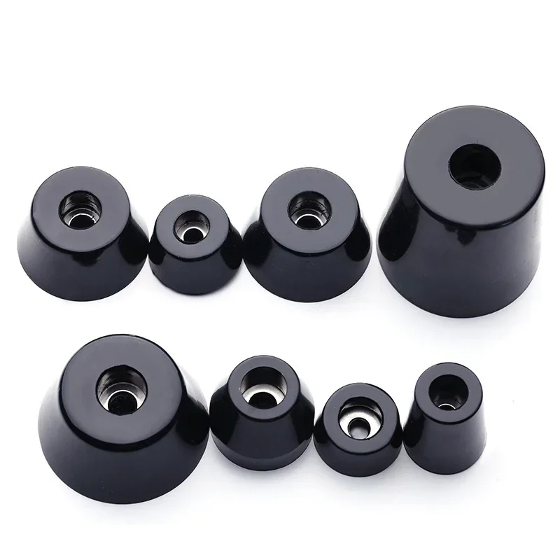 Conical rubber feet with metal washer, 8 pack, nine sizes — representative supplier photograph