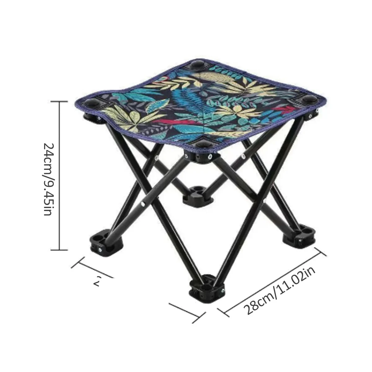 Folding camp stool with carry bag, large or extra large — representative supplier photograph