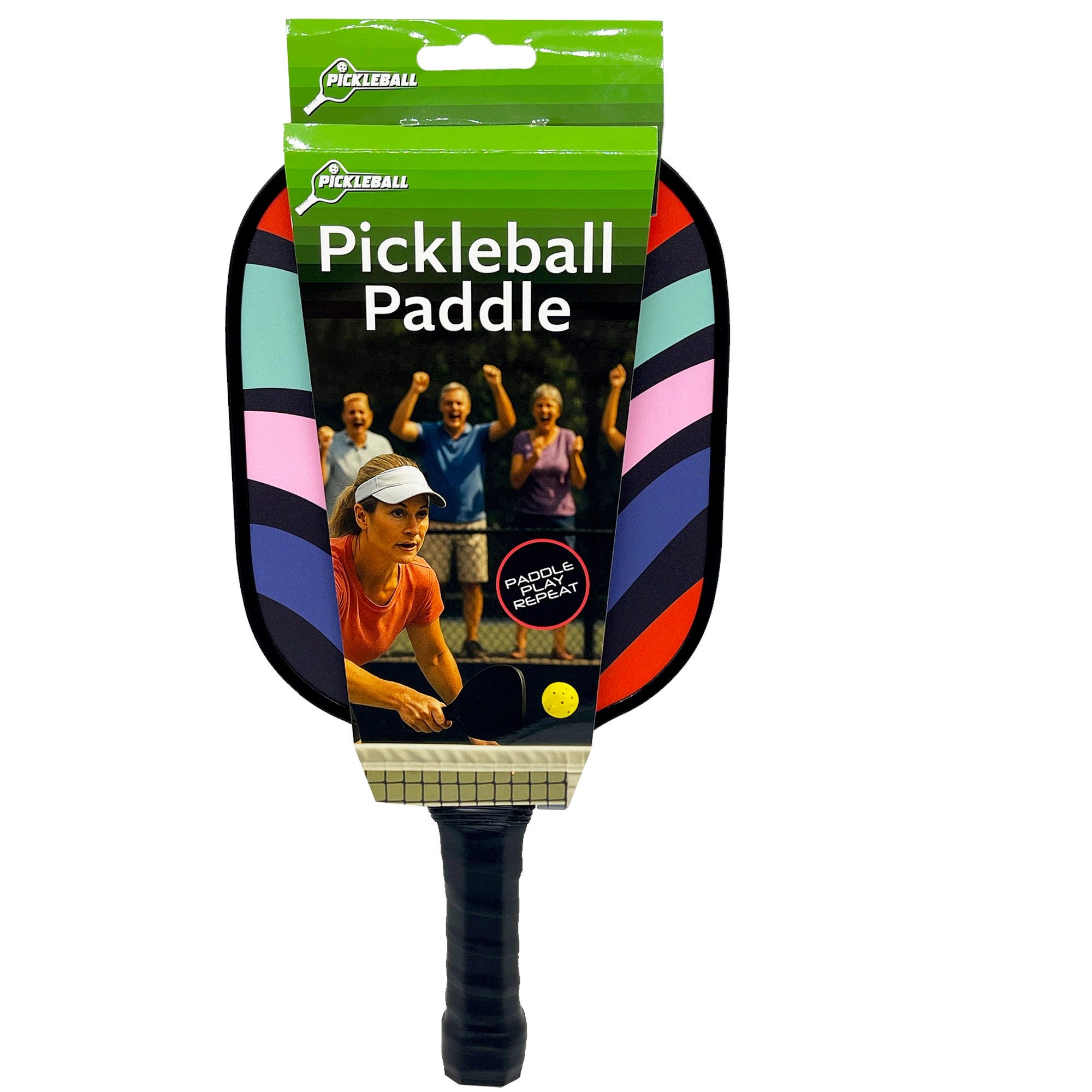 7.8" x 16" Lightweight Pickleball Paddle with 10mm Core in Assorted Designs (pack of 8)
