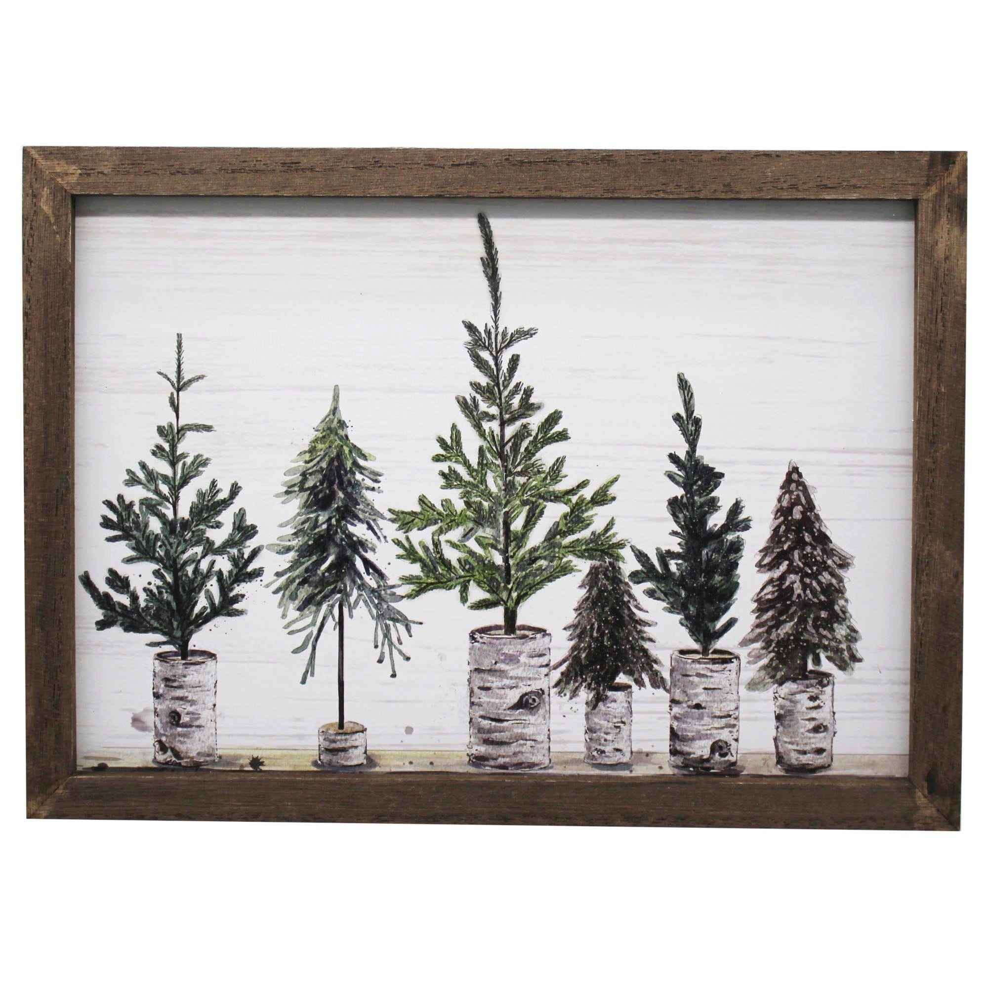 Farm Fresh Christmas Trees Wall Decor (pack of 9)