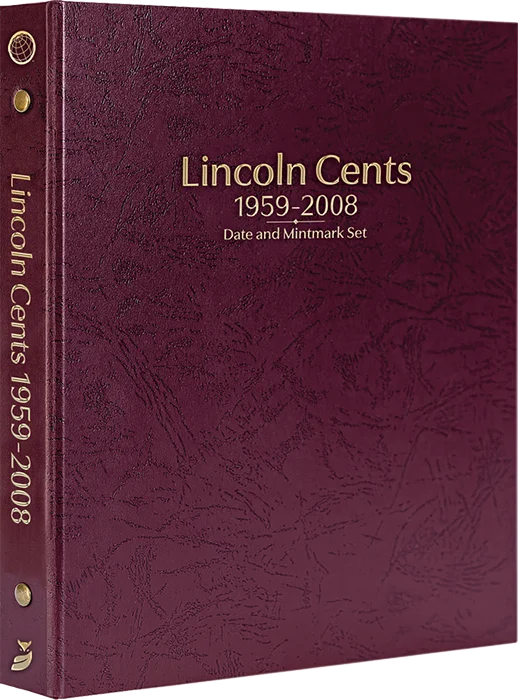 Lincoln Cents 1959-2008, Date & Mintmark Set P, D & S (Burgundy)