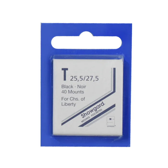 25x27mm Showgard Mounts - Pre-cut Singles (Black)