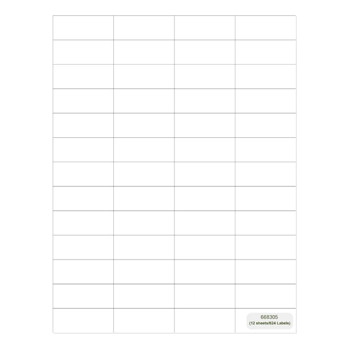 Paper Inserts for Defender Coin Slab (12 Sheets/624 Labels)