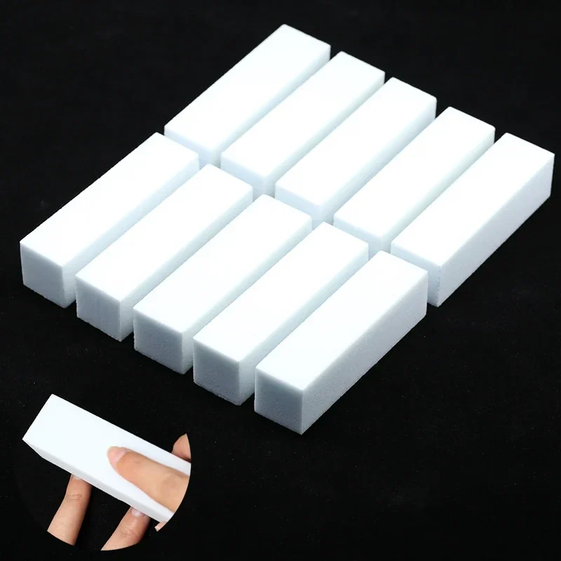 Four-sided sanding nail buffer blocks, 5 or 10 pack — representative supplier photograph