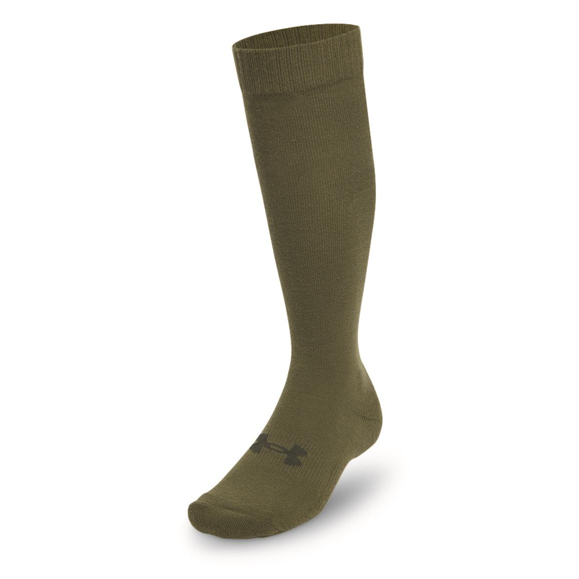 Under Armour Unisex Tactical Over the Calf Socks — MEDIUM / Marine OD Green