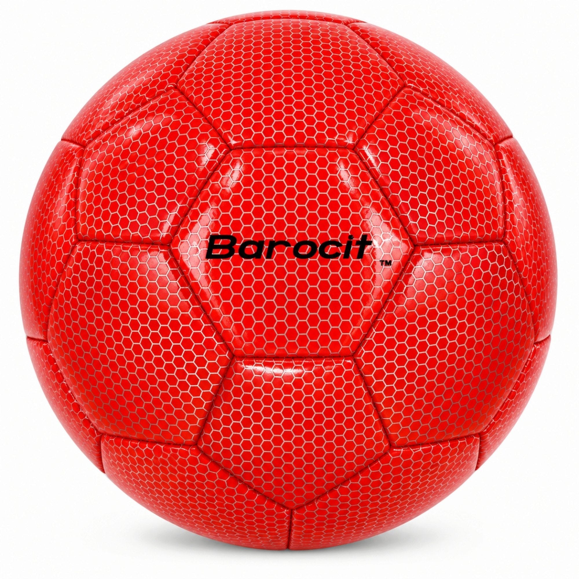Barocity Red Reflective Rainbow Hex Pattern Size 3 Soccer Ball (pack of 9)