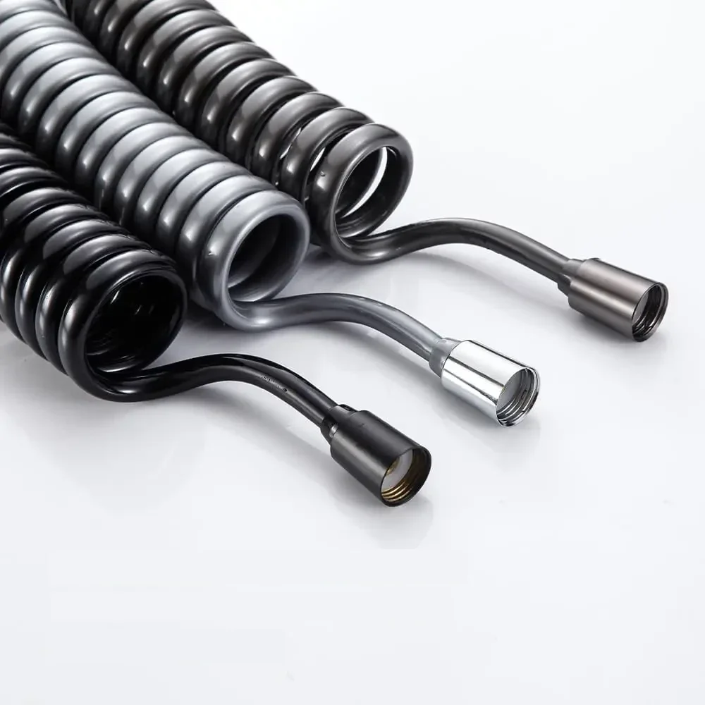 Coiled spring shower hose, G1/2, 1.5 m or 3 m — representative supplier photograph