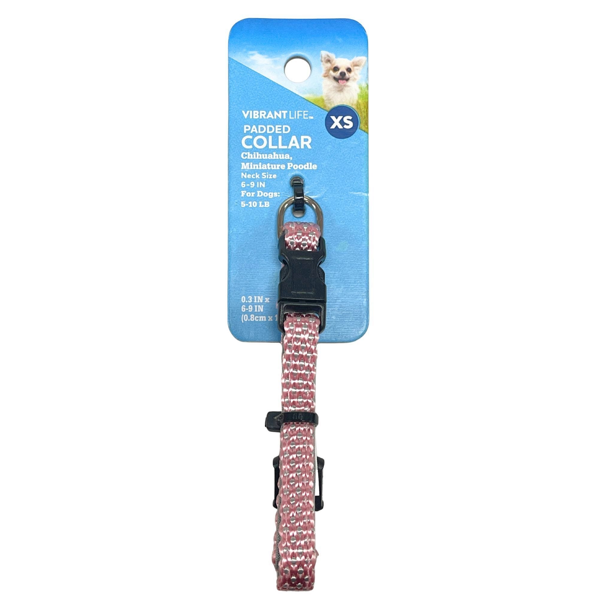 Bulk 48-Pack: Vibrant Life Extra Small Pink Padded Pet Collar