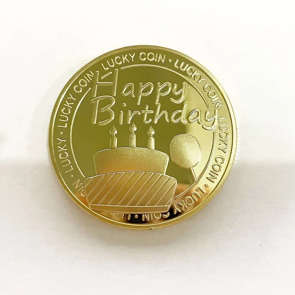 Happy Birthday lucky token — decorative keepsake coin