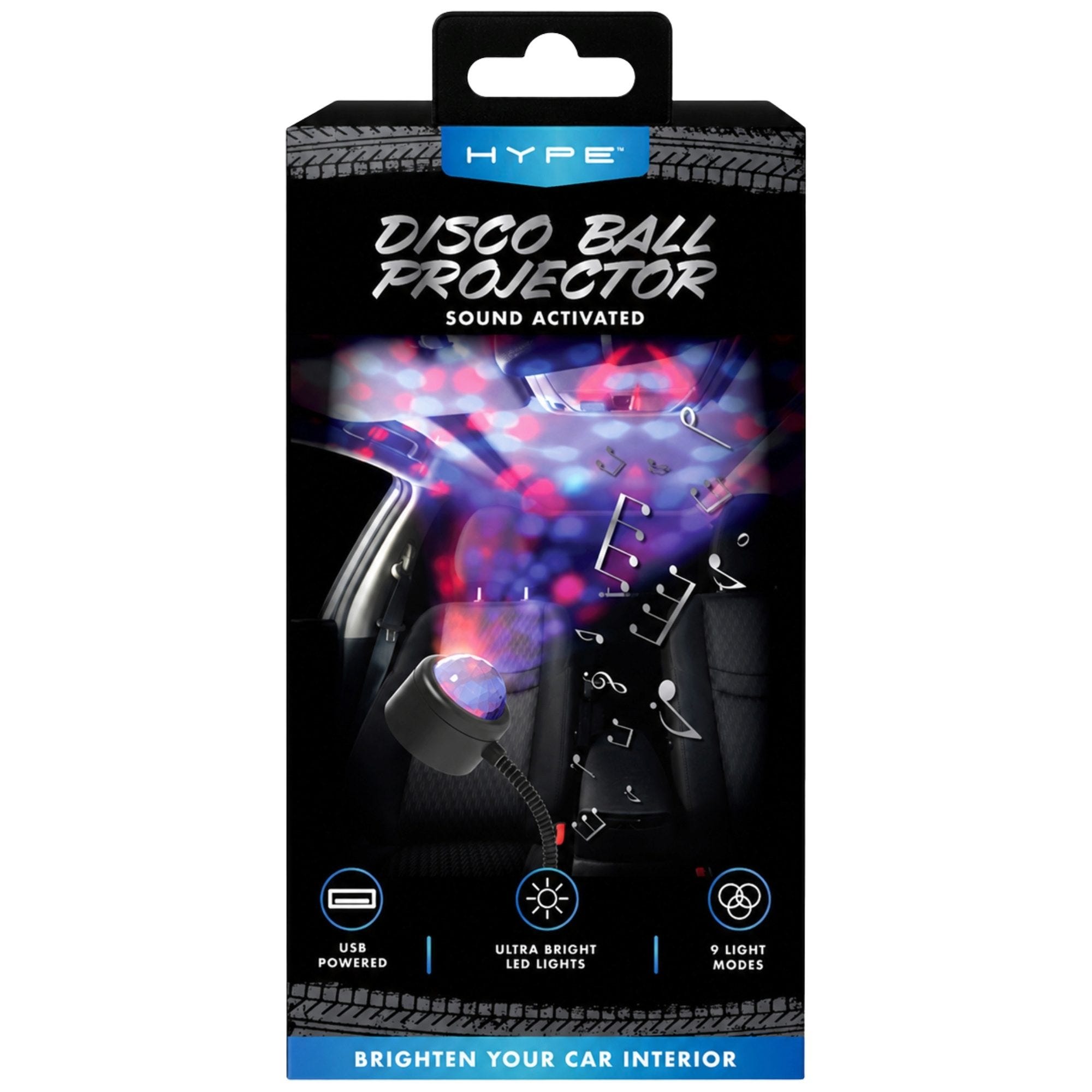 Bulk 18-Pack: HYPE Sound Activated USB Powered LED Disco Ball Projector Light