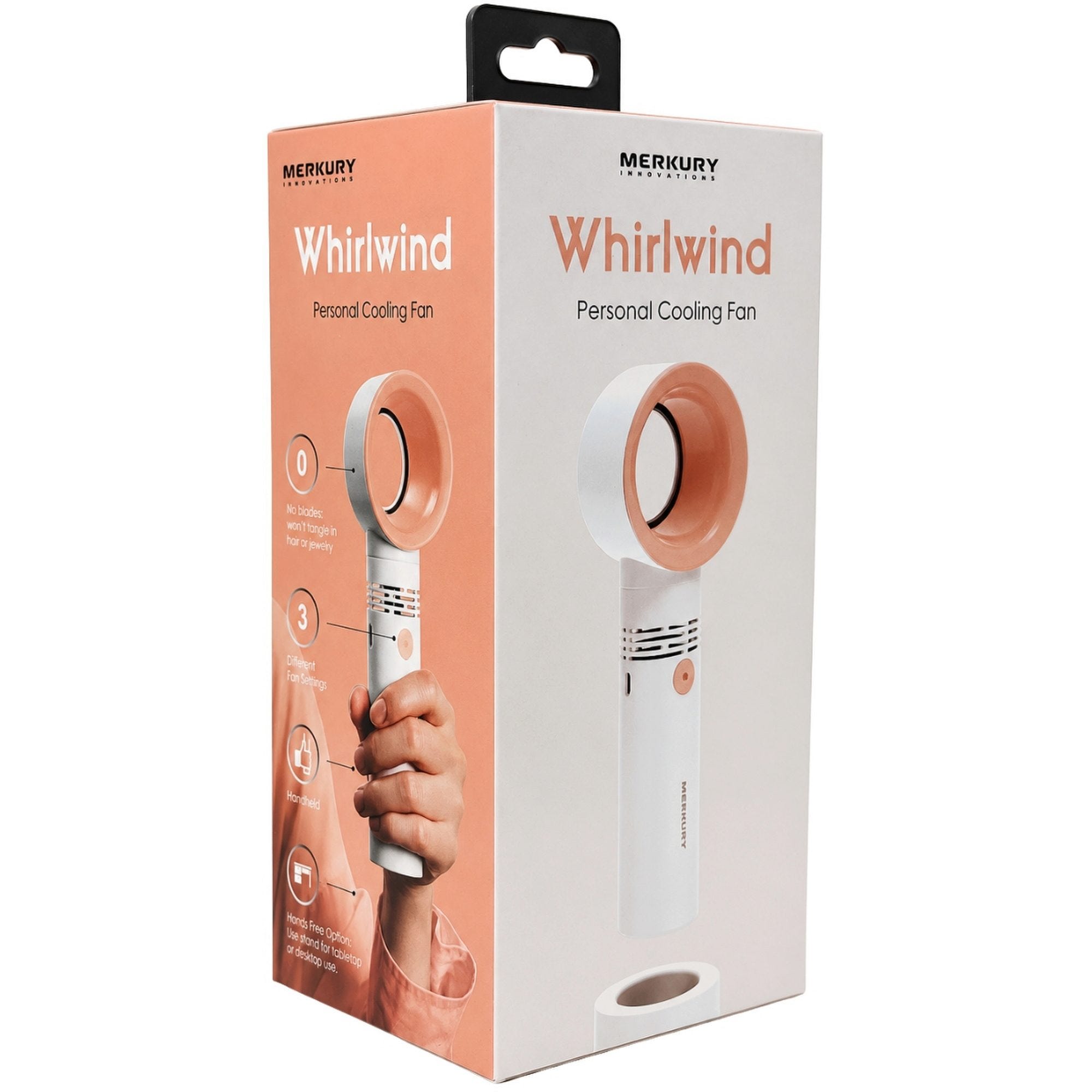 Merkury Whirlwind Handheld Bladeless Fan in White (pack of 6)