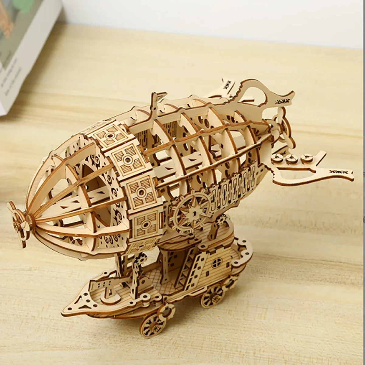 Steampunk airship 3D wooden model kit — representative supplier photograph