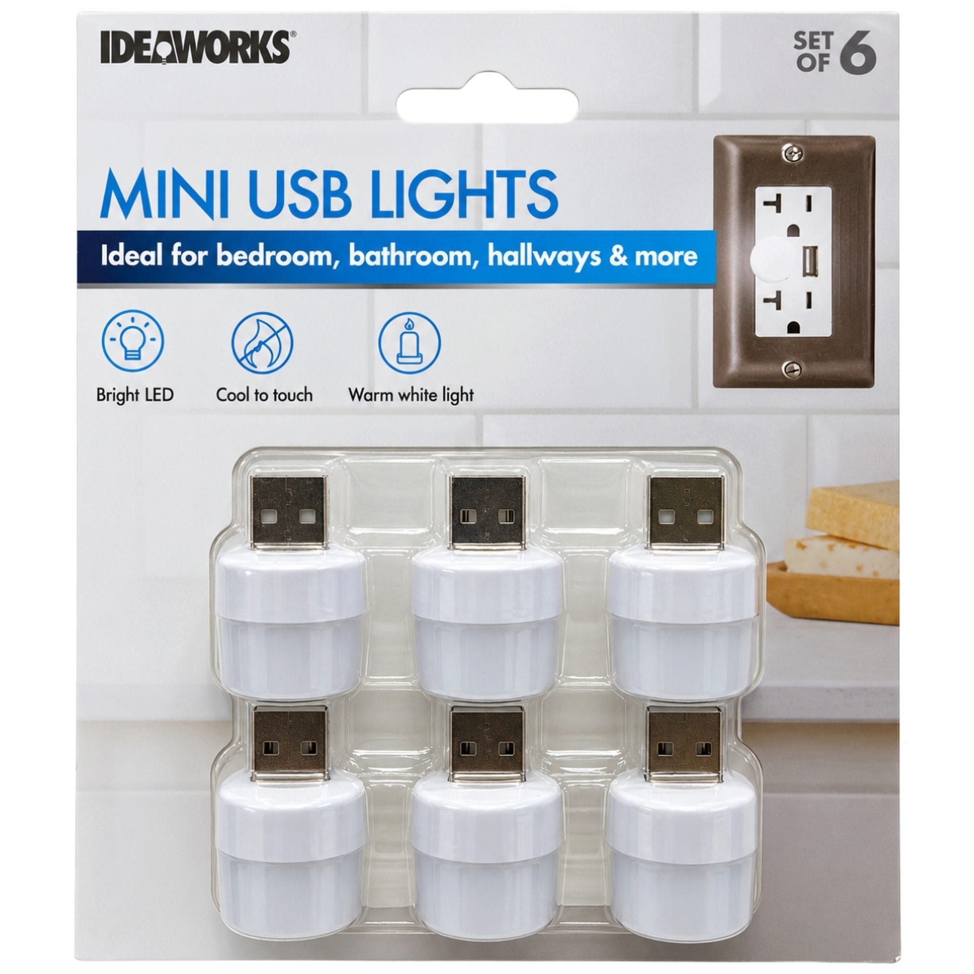 Bulk 24-Pack: IdeaWorks Set of 6 Mini USB Lights