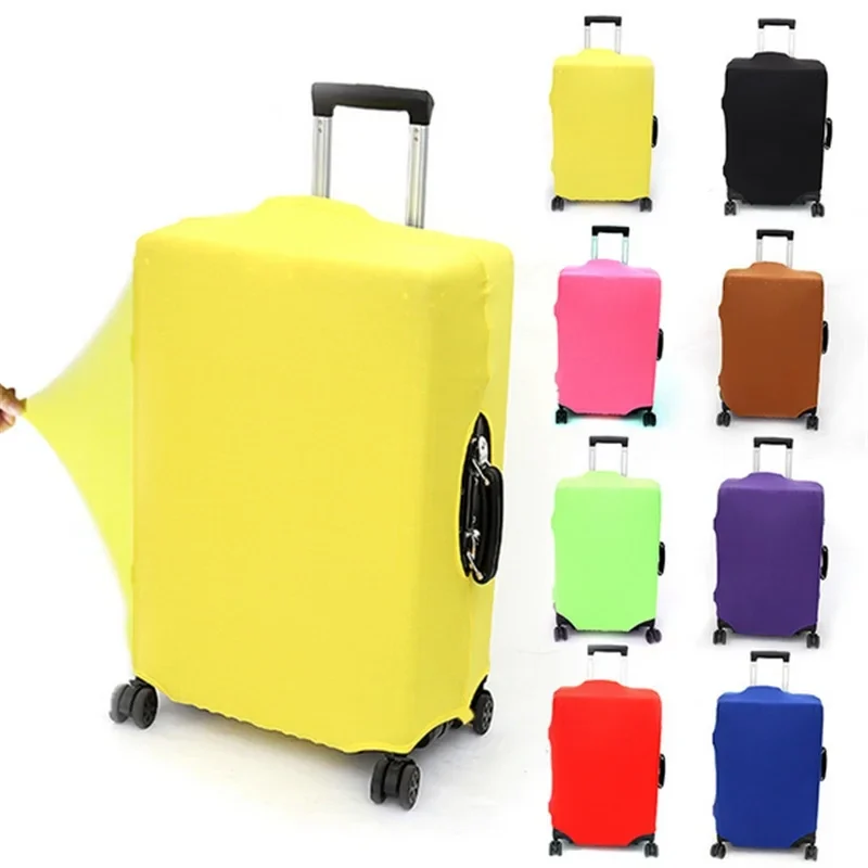 Stretch suitcase cover, S to L, eight colours — representative supplier photograph
