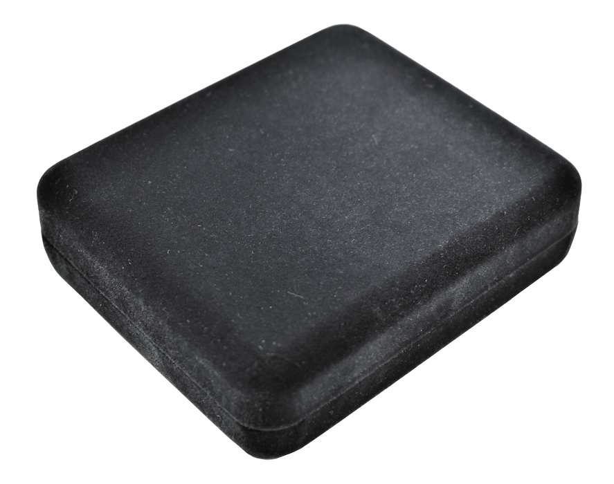 One Slab Metal Shell Slab Box - Black Velvet