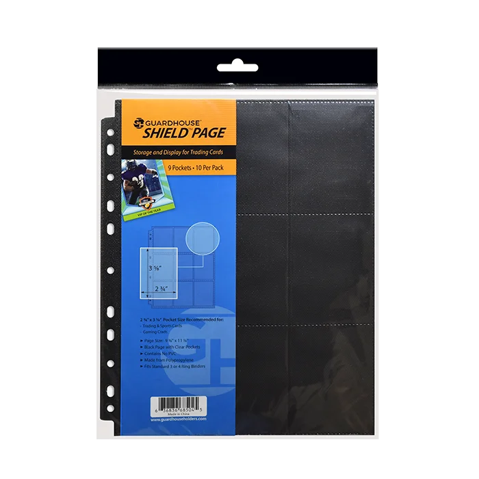 9 Pocket Trading Card Double-Sided Pages - 10 pack