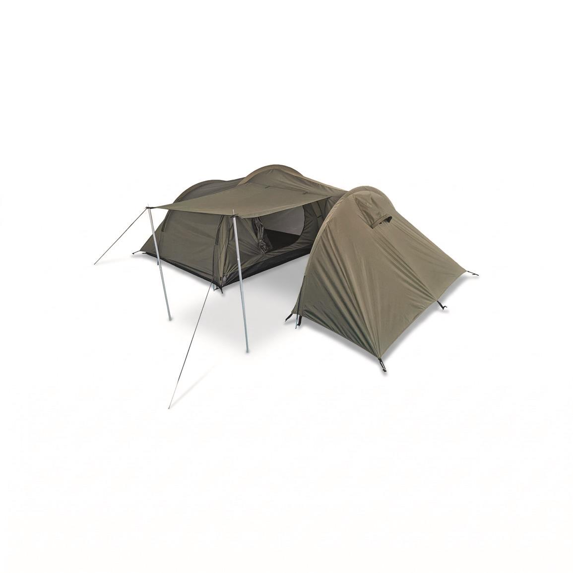 Mil-Tec 3-Man Tent with Gear Vestibule, Olive Drab