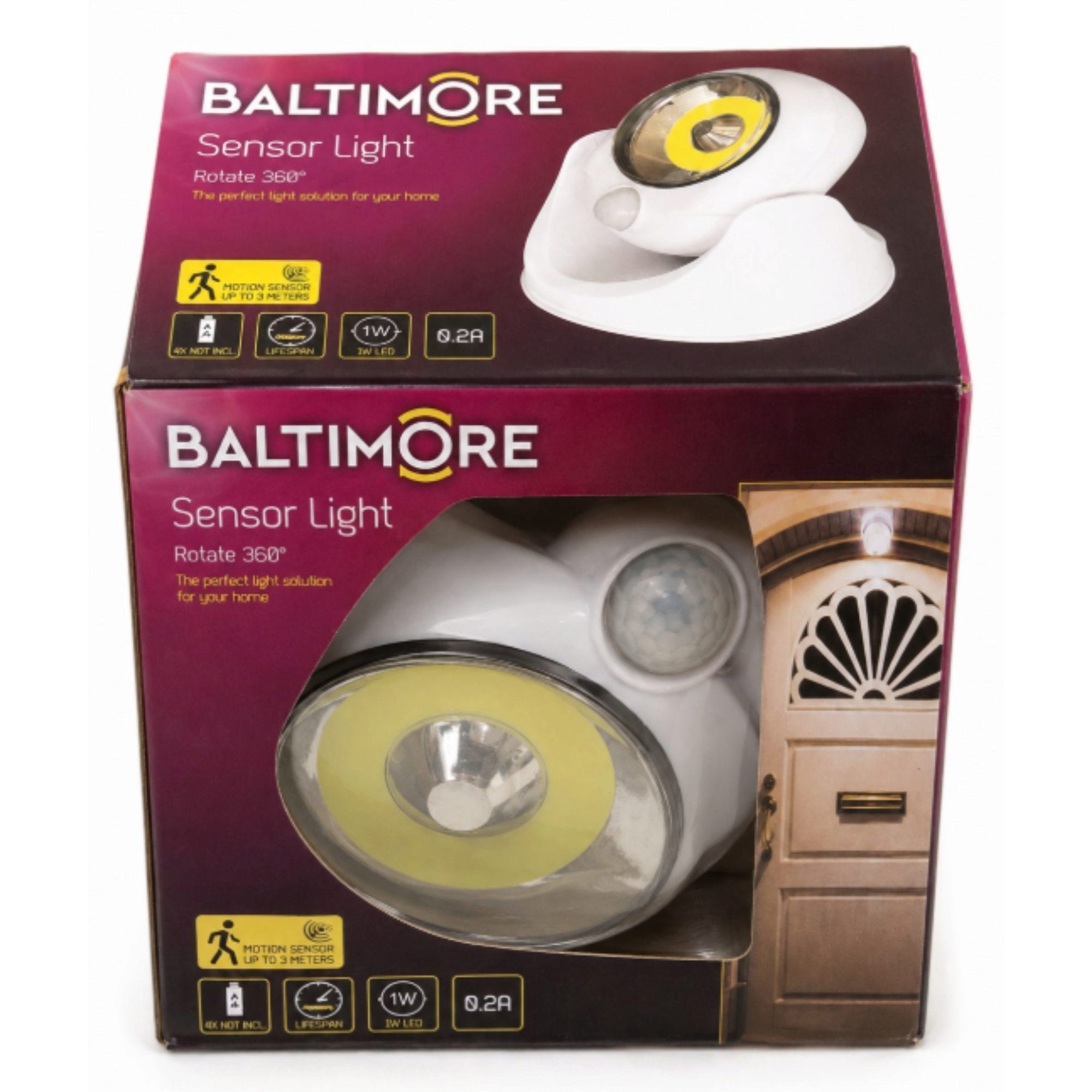 Battery Operated Motion Sensor LED Wall Mount Security Light (pack of 7)