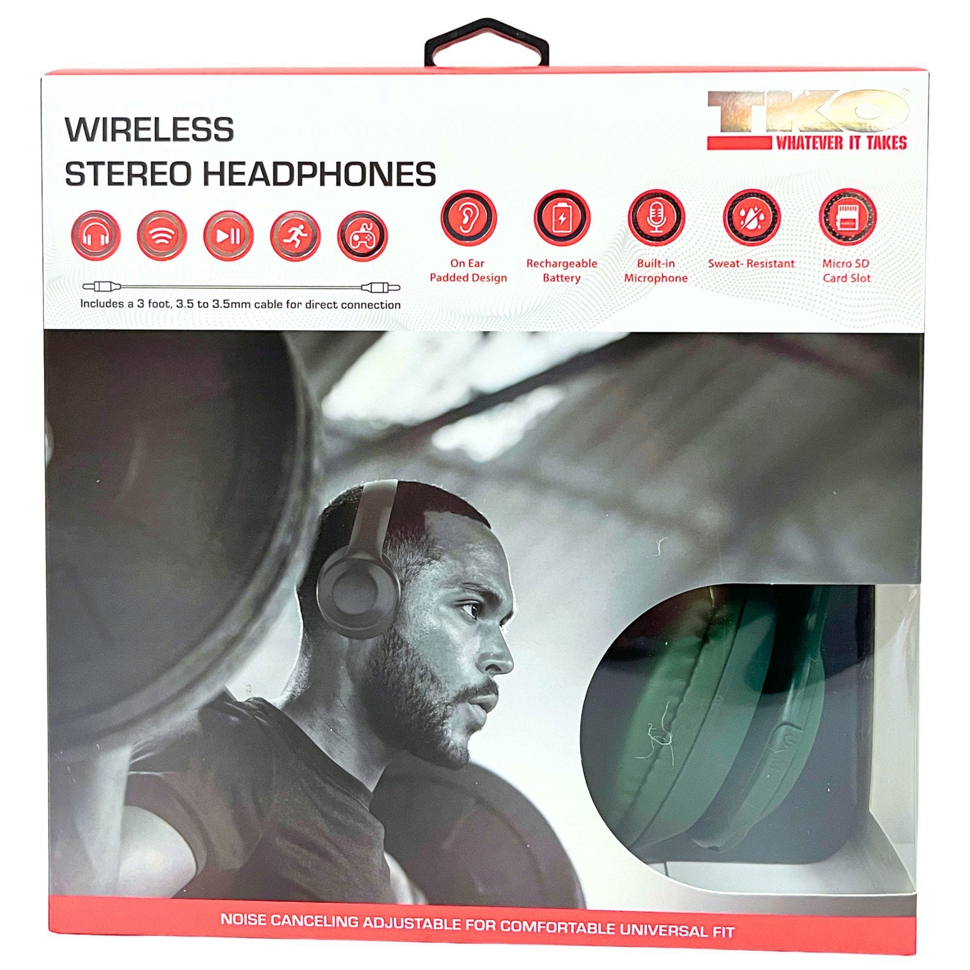 TKO Bluetooth Headphones in Green (pack of 6)
