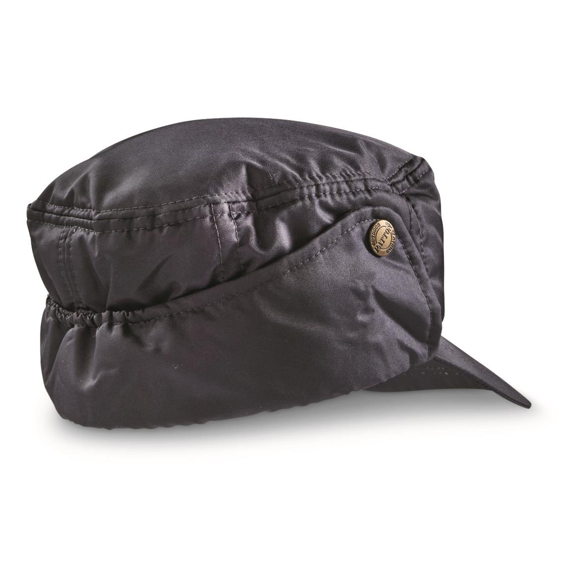Italian Forestry Department Surplus Nylon Fleece Winter Cap, New — LARGE / Navy