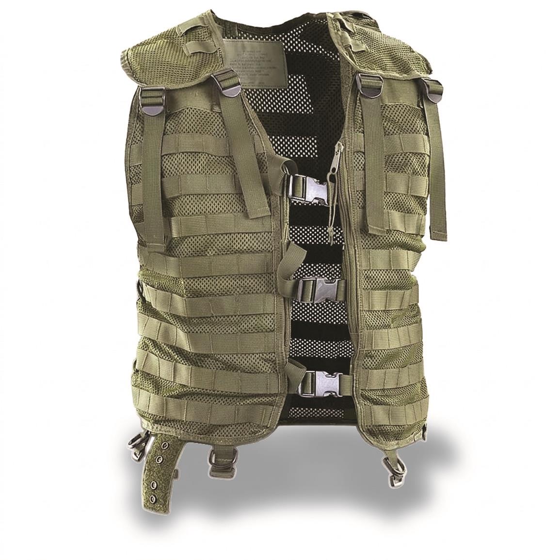 Dutch Military Surplus MOLLE Vest, Like New — Olive Drab / one size fits most