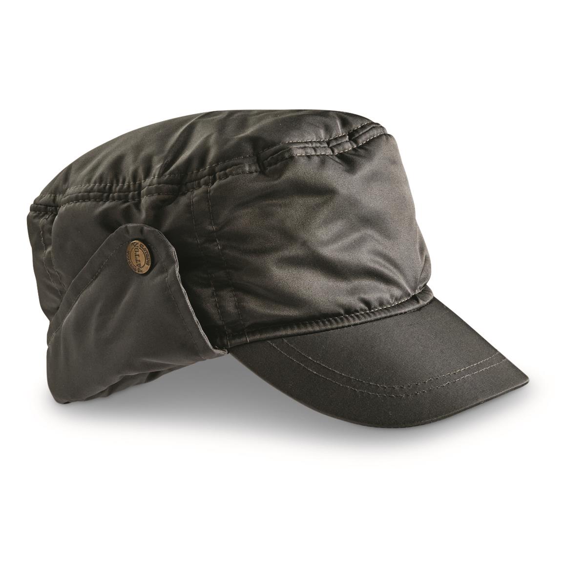 Italian Forestry Department Surplus Nylon Fleece Winter Cap, New — LARGE / Olive Drab