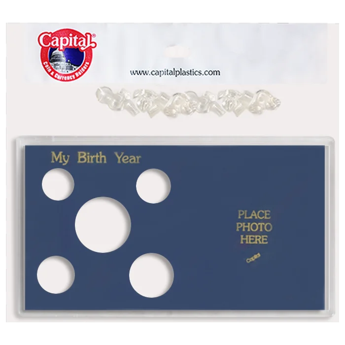 My Birth Year Coins Blue (.50, .25, .10, .05, . 01)