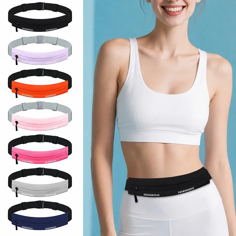 Slim running waist pack with adjustable belt — representative supplier photograph