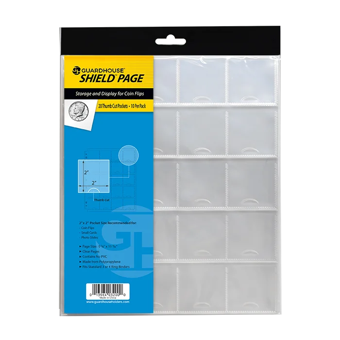 Guardhouse Shield Thumb Cut 20 Pocket (10 pack) Polypropylene Pages