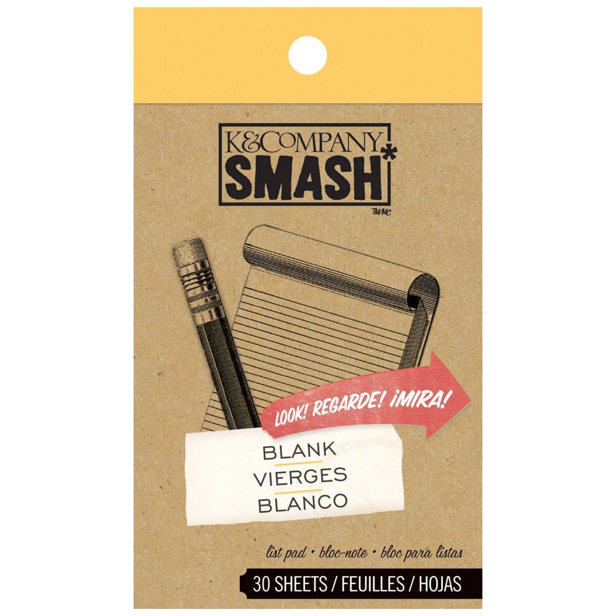 Bulk 75-Pack: K&Company 30 Sheet Smash Blank Pad