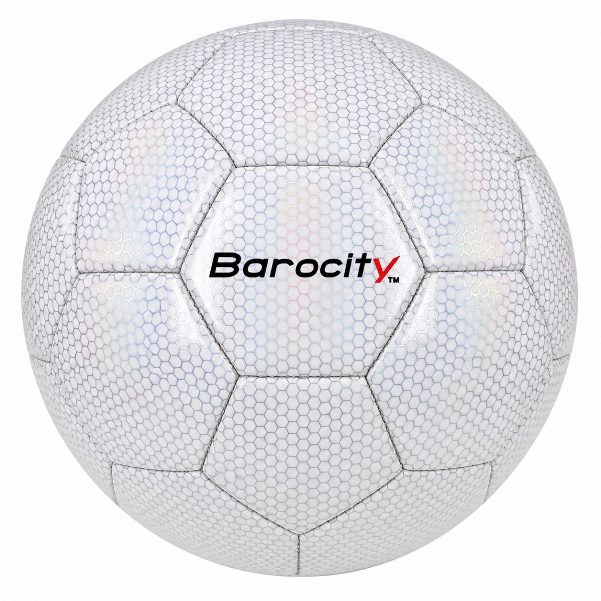 Barocity White Reflective Rainbow Hex Pattern Size 4 Soccer Ball (pack of 8)