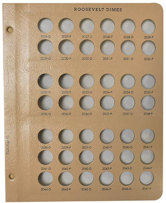Roosevelt Dimes Replacement Page (2026 - 2047)