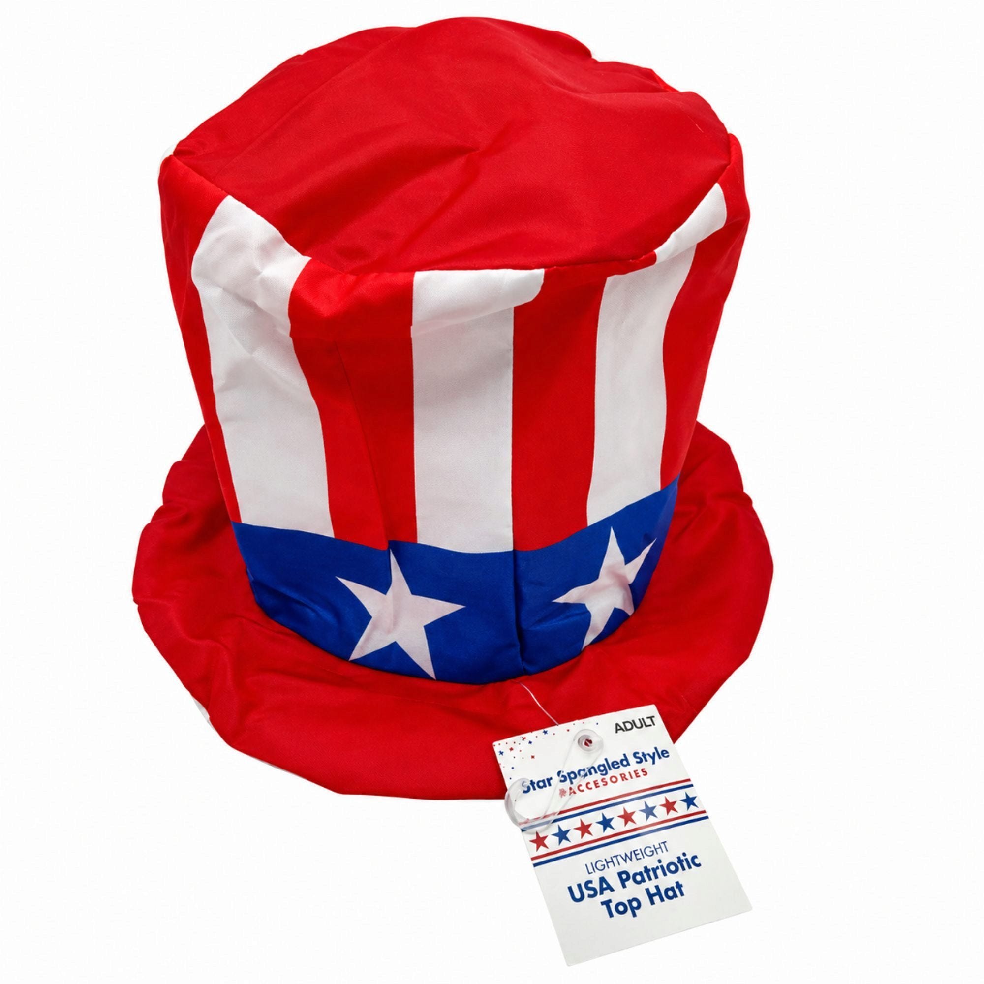 USA Patriotic Lightweight Top Hat Costume Accessory (pack of 48)