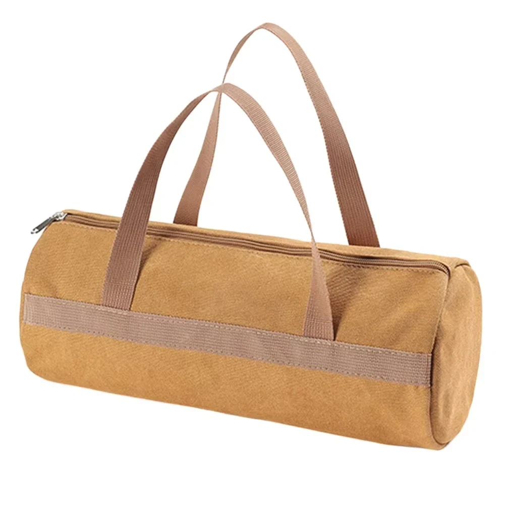 Canvas tent stake and tool bag with handles