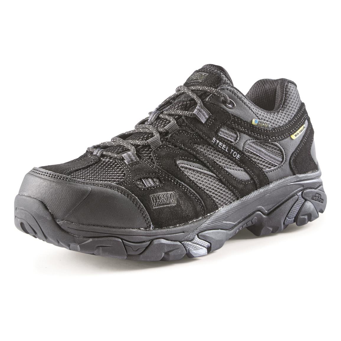 U.S. Military Surplus Magnum Overwatch Steel Toe Waterproof Shoes, New — 13 / Black / D - Medium