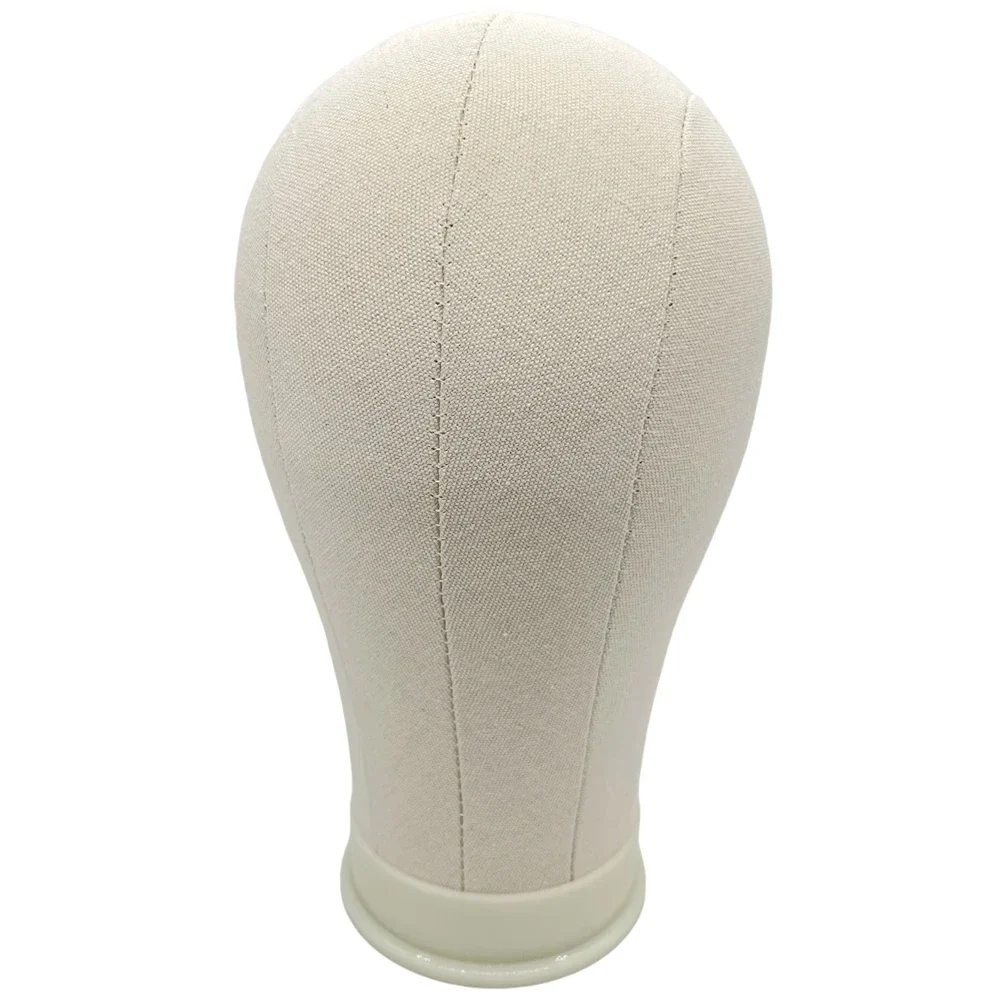 Canvas block mannequin head for wig making and styling, 22 to 24 in — representative supplier photograph