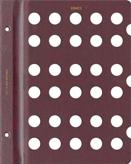 Blank Page, Dime (Burgundy)