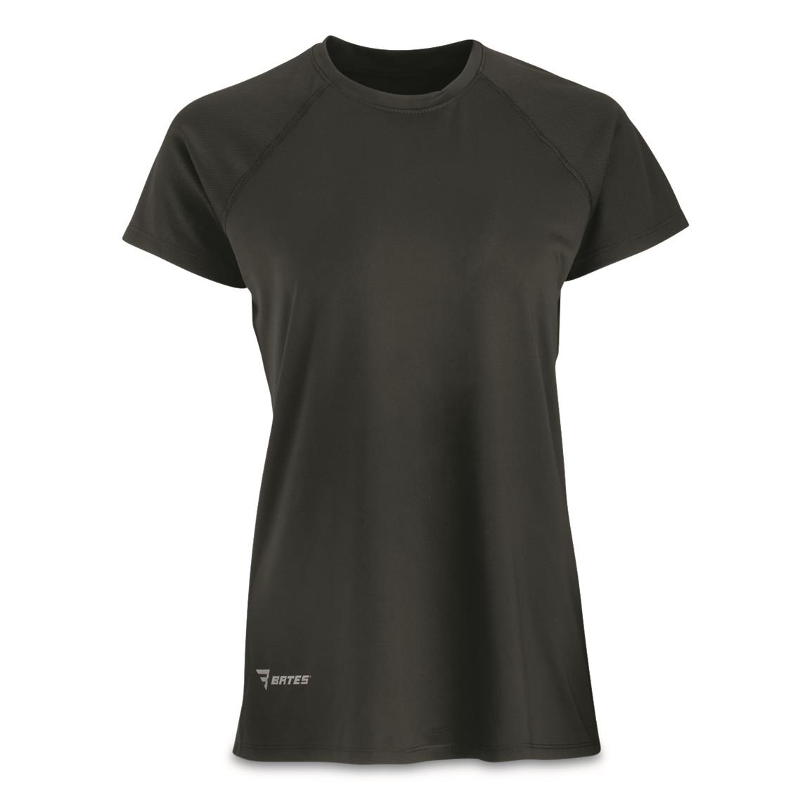 U.S. Military Surplus Bates Women's Short Sleeve Performance T-Shirts, 2 pack, New — MEDIUM / Black