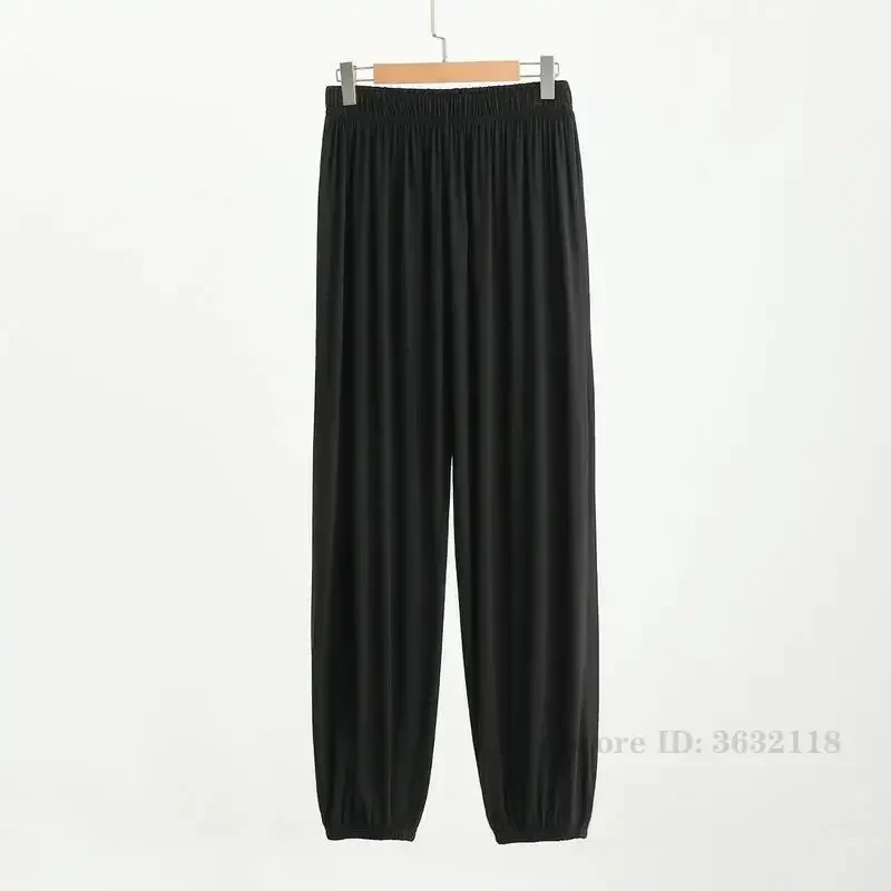 Men's thin modal lounge and sleep pants with elastic cuffs, 2XL to 6XL