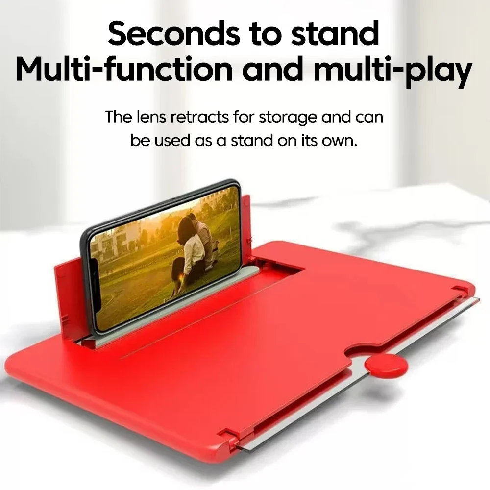 Fold-out phone screen magnifier stand, 10 or 12 inch — representative supplier photograph