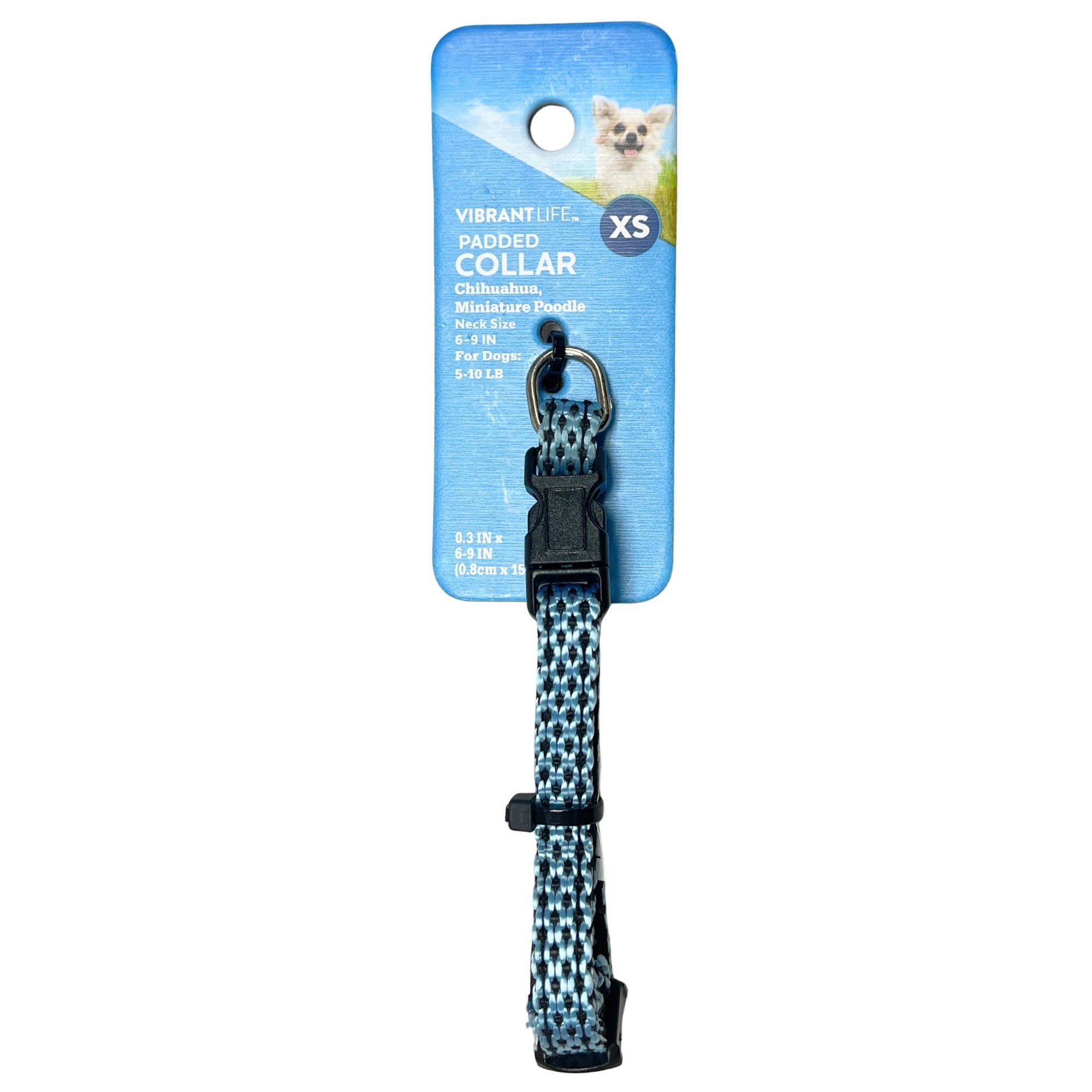 Bulk 48-Pack: Vibrant Life Extra Small Blue Padded Pet Collar