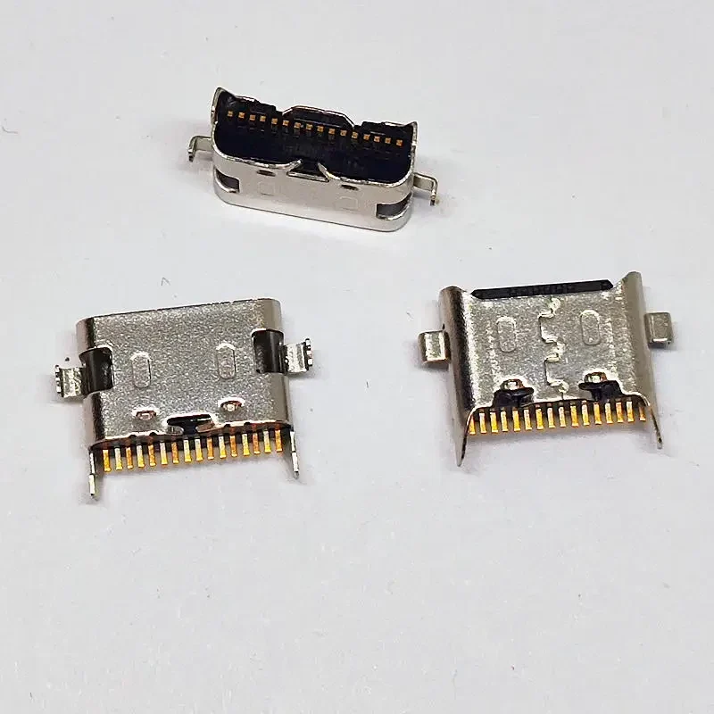 Replacement USB-C charging port connectors, compatible with Samsung Galaxy A21, A20s and A207, 10 to 100 pack — representative supplier photograph