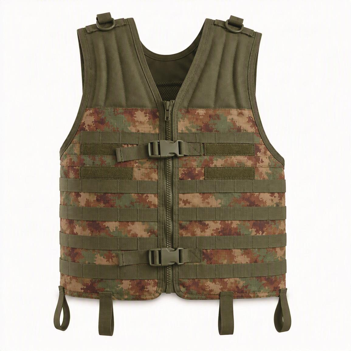 Italian Municipal Surplus Tactical Vest, New — One Size Fits Most / Green Rock