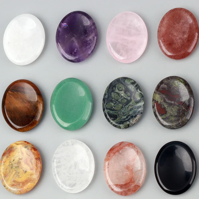 Polished oval worry stone — 17 stone choices